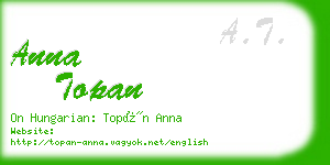 anna topan business card